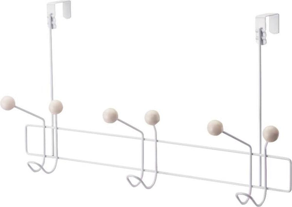 Simple Spaces SS-HG3-50-PE-3L Door Garment Hanger, 3-Hook, White