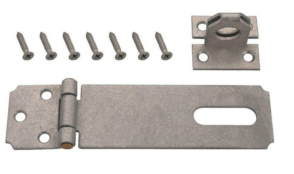Prosource LR-1326-BC3L-PS Fixed Staple Safety Hasps, Galvanized , 6"