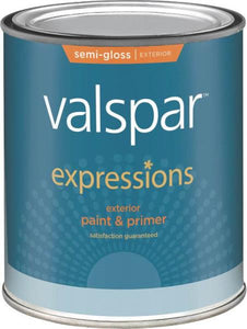 Valspar 17161 Expressions Exterior Latex Paint, White, 1 Quart