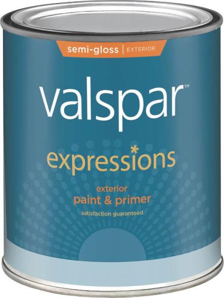Valspar 17161 Expressions Exterior Latex Paint, White, 1 Quart