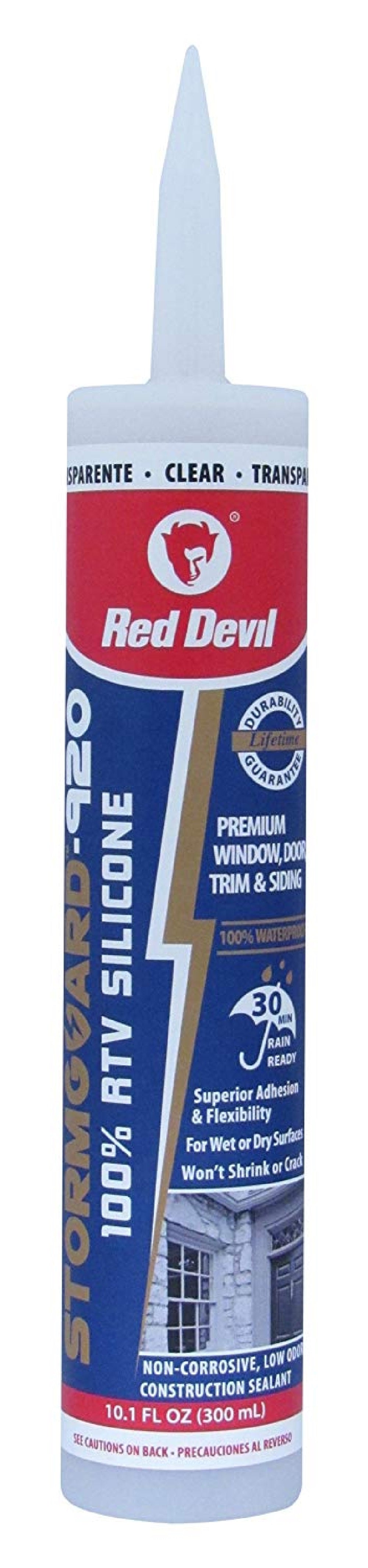 Red Devil 0787 Stormguard 920 Silicone Sealant, Clear, 101.Oz
