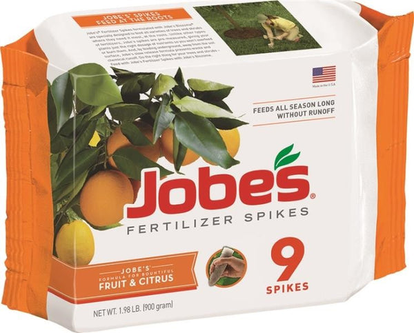 Jobe&#039;s 01312 Fruit & Citrus Trees Fertilizer Spikes, 9-12-12