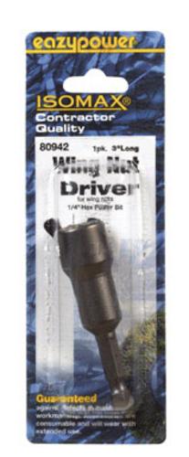 Eazypower 80942 Wing Nut Driver, 1/4" Hexagonal Shank