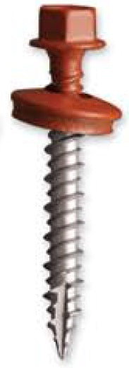 Acorn SW-MW1CR250 Metal-To-Wood Metal Building Screw 9"X1", Crimson