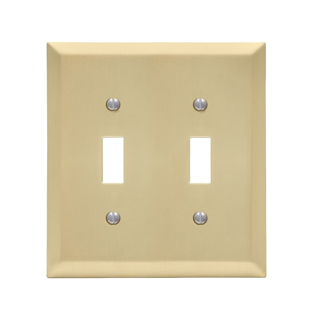 AmerTac 163TTSB Century Wallplate, Satin Brass, 2-Gang