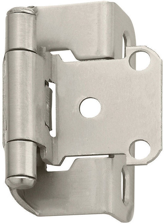 Amerock BPR7550G10 Self-Closing Partial Wrap Hinge, Satin Nickel