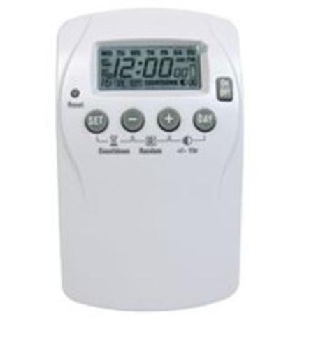 Power Zone TNDHD002 Timer, 2 Outlet, 7 Day Programmable, Heavy Duty