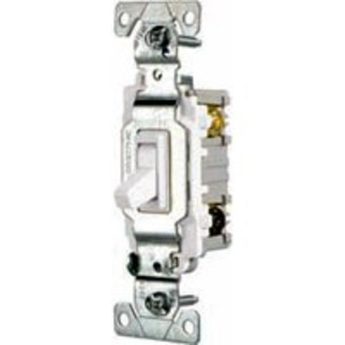 Cooper Wiring CSB315STW-SP 3-Way Grade Pro AC Quiet Toggle Switch, 15 Amp, White