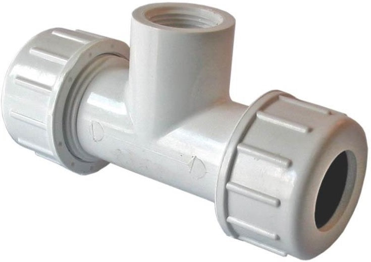 American Valve P230 1 PVC Tee Compression, 1"