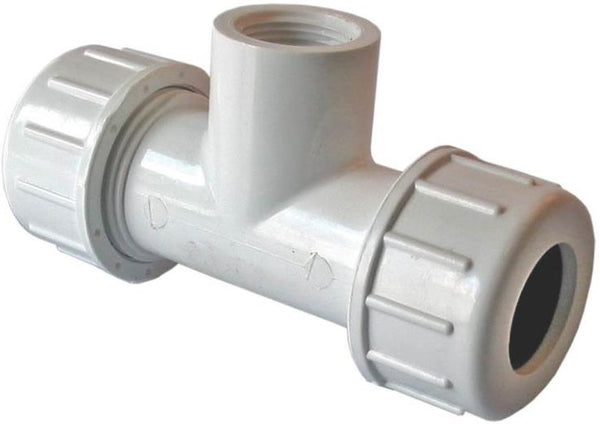 American Valve P230 1 PVC Tee Compression, 1"