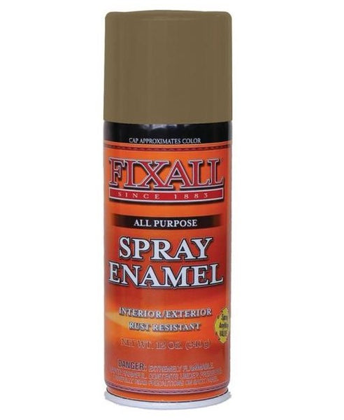 Fixall F1308 Protective Spray Paint, Liquid, Solvent, 12 Oz, Aerosol, Gold