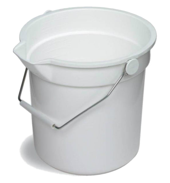 Continental Commercial 8110WH Huskee Refuse Bucket, 10 Qt, White