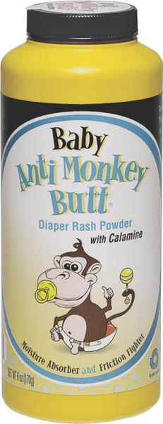 Anti-Monkey Butt 815006 Baby Powder, 6 Oz