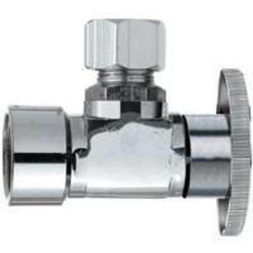 Plumb Pak PP20051LF Quarter Turn Angle  Valve, Chrome, 1/2" x 3/8"