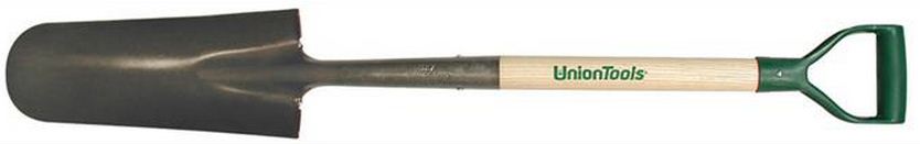 Union Tools 47107 Round Point Drain Spade, 4.75" X 14"