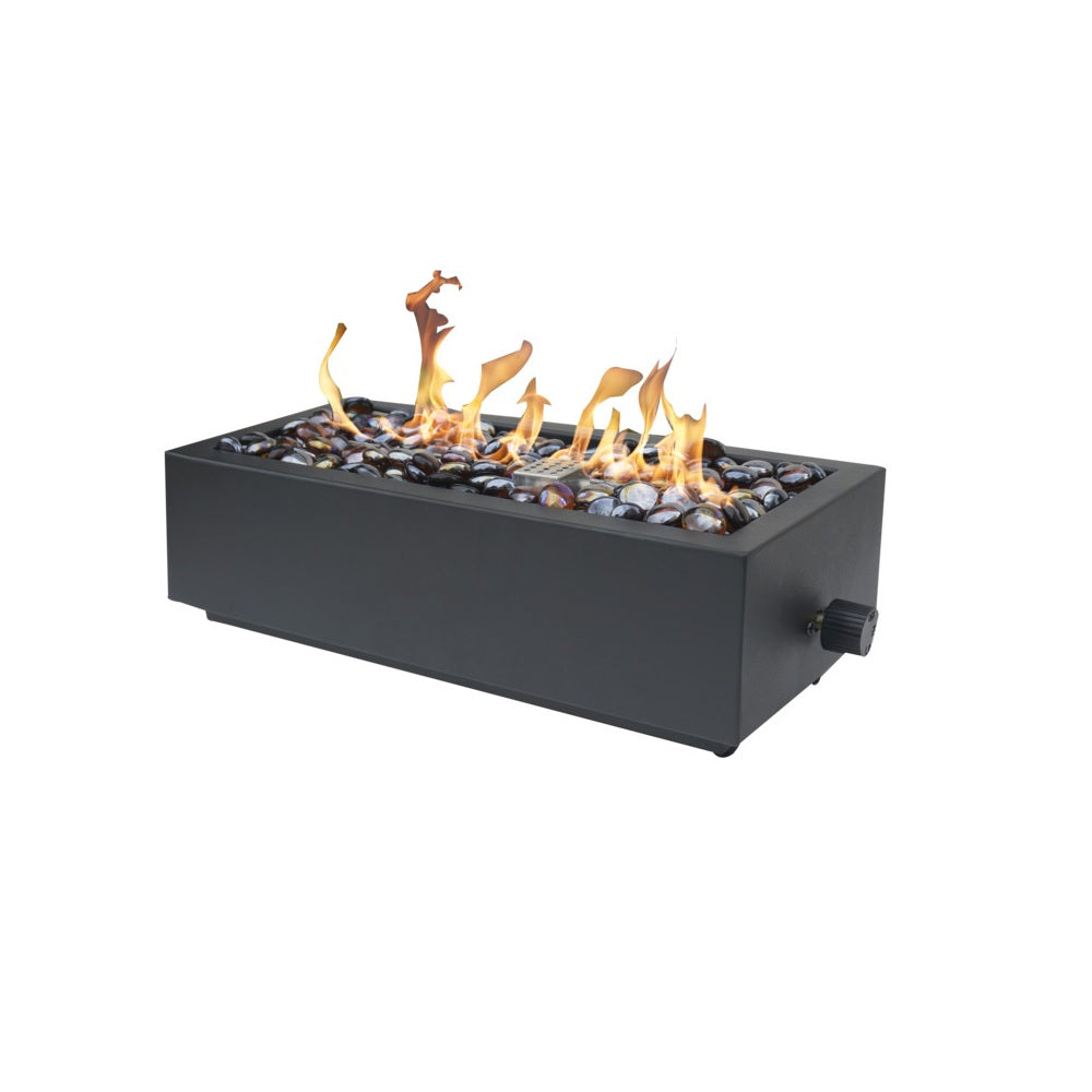 Seasonal Trends 52069 Rectangular Tabletop Fire Bowl, Black