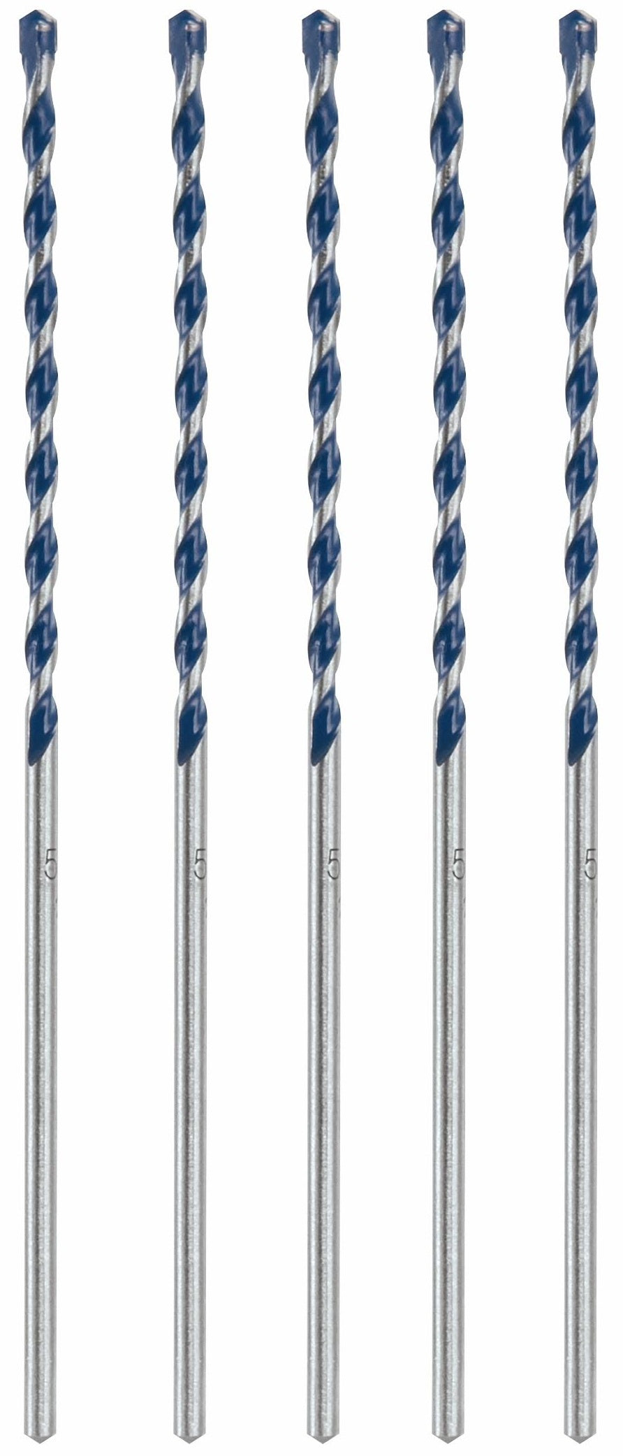 Bosch HCBG0205T Blue Granite Hammer Drill Bits, 5 Piece