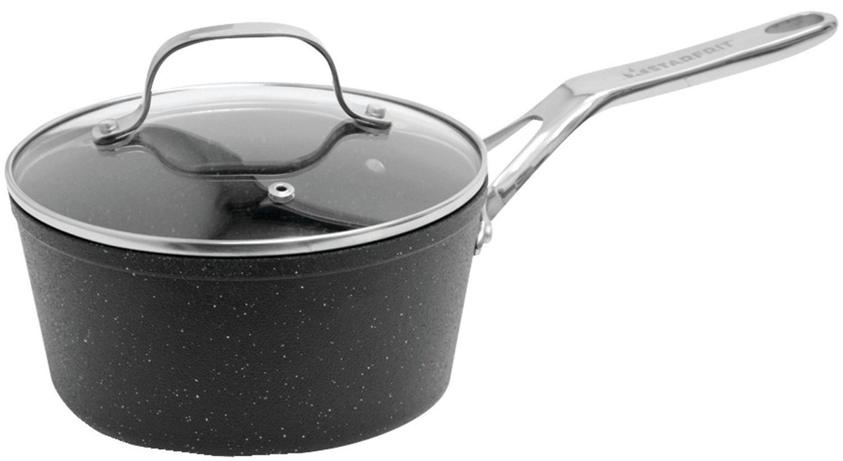 Starfrit 060315-004 The Rock Saucepan with Glass Lid, 2 Quart