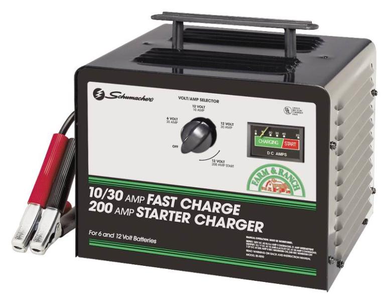 Schumacher SE-3010 Manual Bench Top Farm/Ranch Battery Charger, 10/30/200 Amp