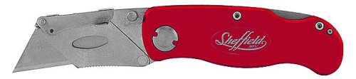 Sheffield 12614 Lockback Utility Knife 6", Red