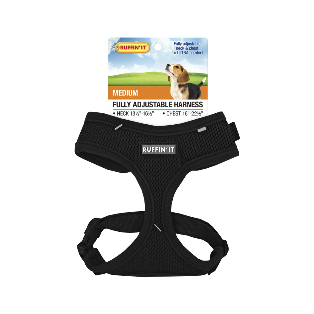 Westminster Pet 7N41463 Ruffin' It Fully Adjustable Mesh Medium Dog Harness, Assorted Color
