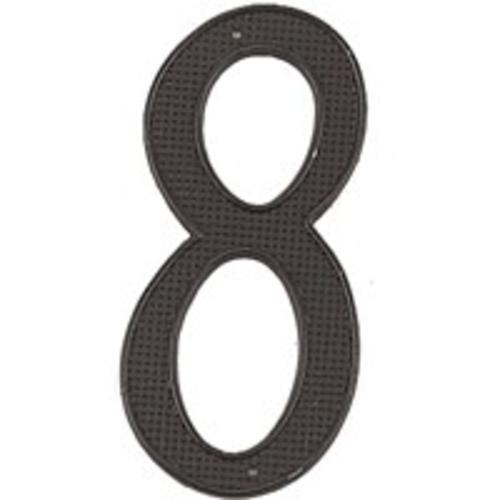 Mintcraft N-018 House Number 8, Black Finish, 4"
