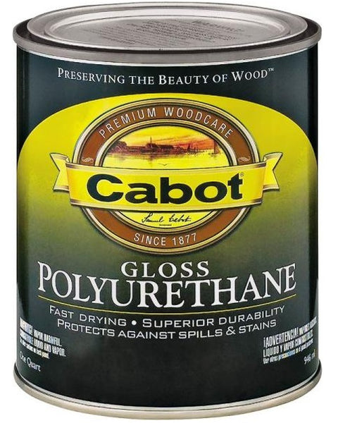 Cabot 8010 Oil Based Interior Gloss Polyurethane, 1 Quart, Clear