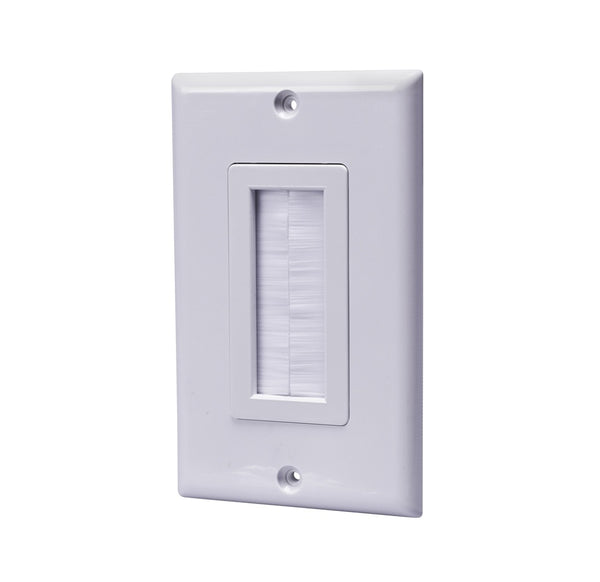 AmerTac VWPTBRW Data Jacks Wallplate, White