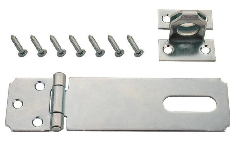 Prosource LR-120-BC3L-PS Fixed Staple Safety Hasp, Steel, 2-1/2" Length