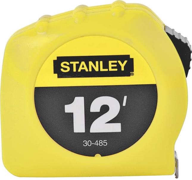 Stanley 30-485 Tape Rule With Polymer Coated Blade, 1/2" x 12'
