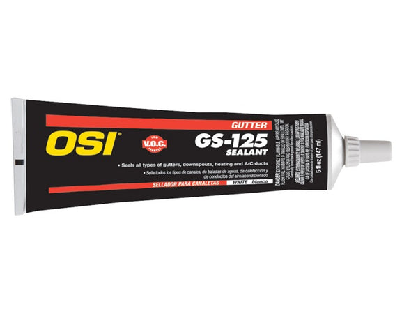 OSI 1797609 GS-125 VOC Gutter Sealant, White, 5 Oz