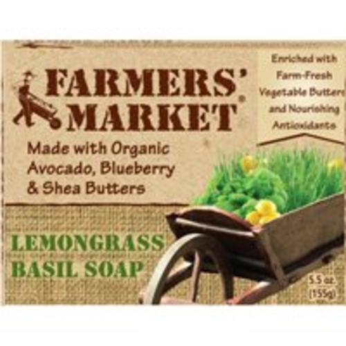 Farmers&#039; Market 946872082 Organic Bar Soap, Lemongrass & Basil