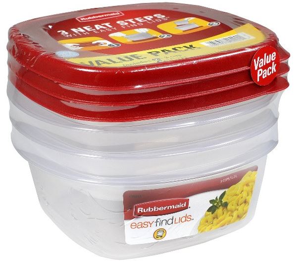 Rubbermaid 2039756 Food Storage Container Set, Red, Clear