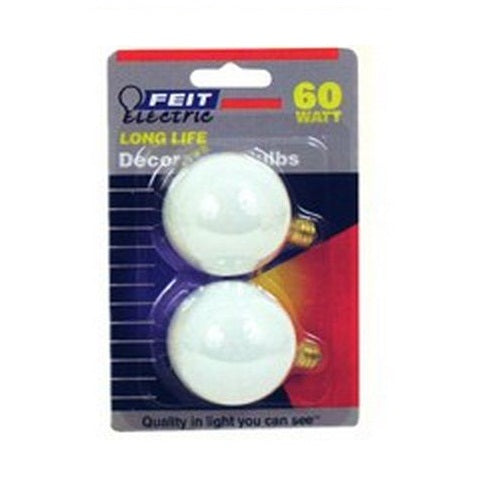 Feit Electric BP60G161/2/W Incandescent Decorative Bulb, 60 Watts, 120 Volt