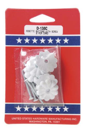 Us Hardware D-138C Rosette Button 1-1/8"