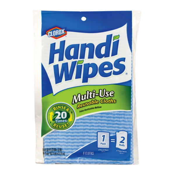 Clorox 12587 Multi-Use Resuable Cloth Handi Wipes, 6 Count