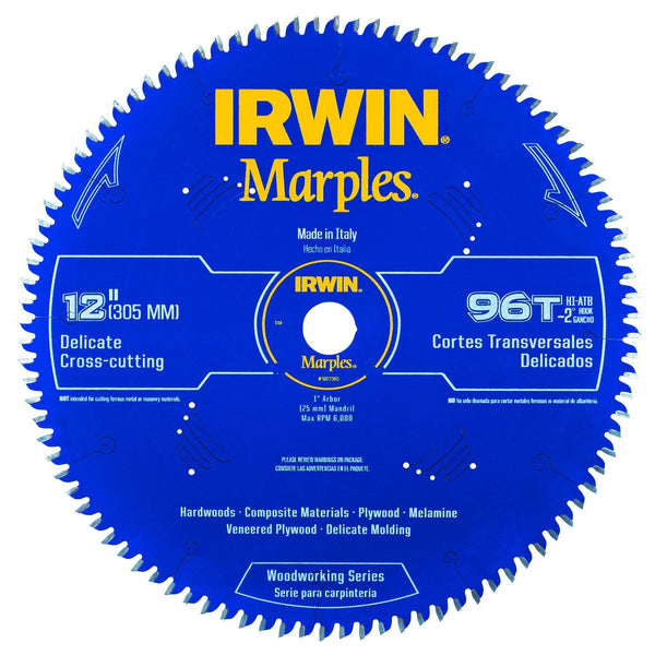 Irwin 1807385 96-T Marples Woodworking Series Circular Saw Blade, 12"
