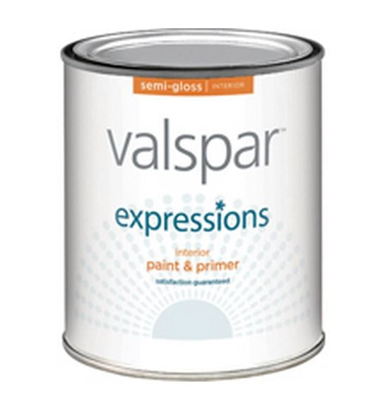 Valspar 17064 Expressions Interior Latex Paint, Semi-Gloss, Clear, 1 Quarts