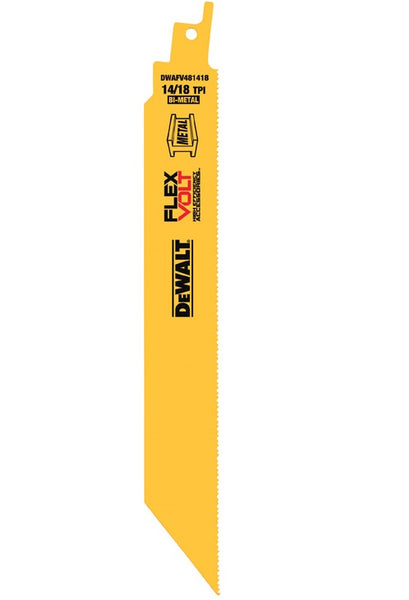 DeWalt DWAFV481418 Flexvolt Reciprocating Saw Blade, 8", 5/Pack