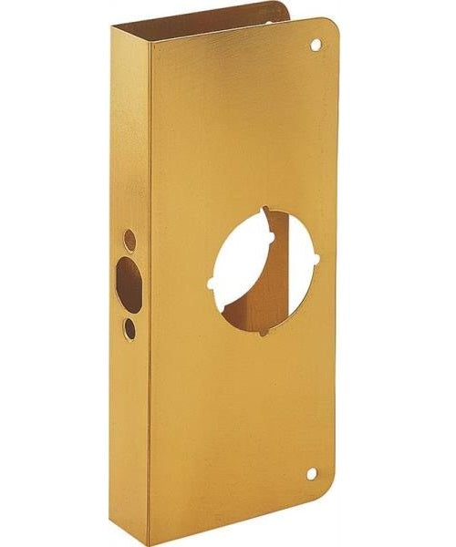Prosource HSH-048SBP-PS Door Lockset Reinforcer, Polished Brass, 4" x 9"