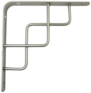 Prosource SB-035PS Decorative Shelf Brackets, 8" x 8", Satin Nickel