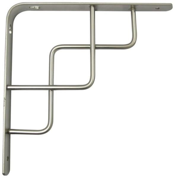 Prosource SB-035PS Decorative Shelf Brackets, 8" x 8", Satin Nickel