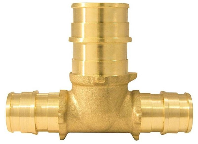 Apollo EPXT121234 Pipe Reducing Tee, Brass, 1/2" x 1/2" x 3/4"