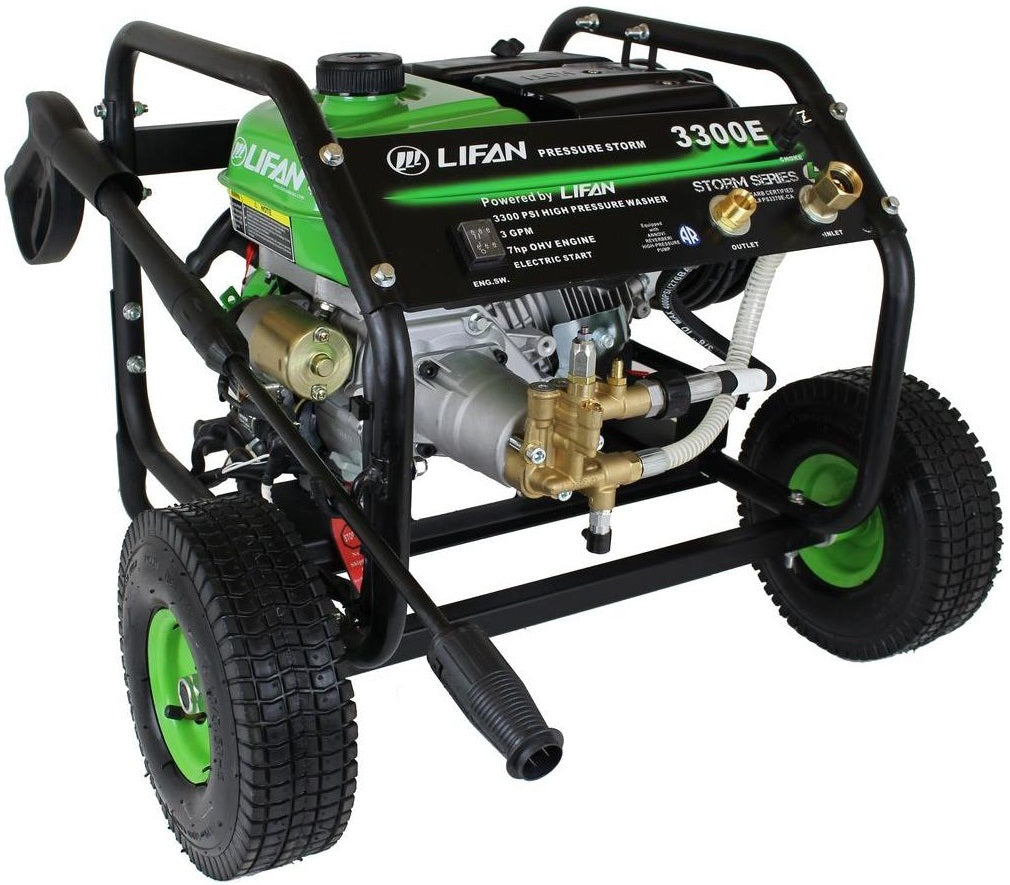 Lifan LFQ3370E Electric Start Gas Pressure Washer, 3300 PSI