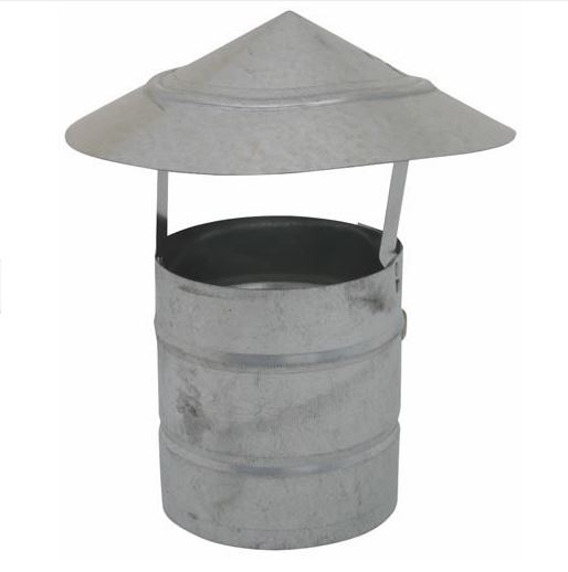 Billy Penn 8101 Galvanized Round Roof Cap, 4"