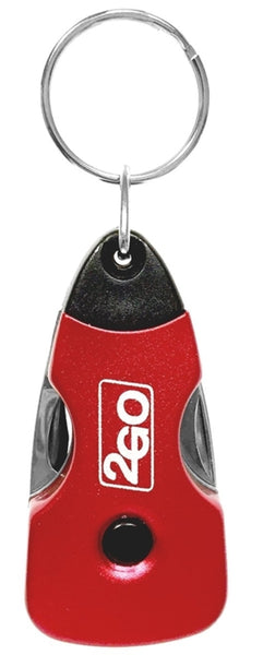 Hy-Ko KC624 2GO 7-In-1 LED Key Chain, Red