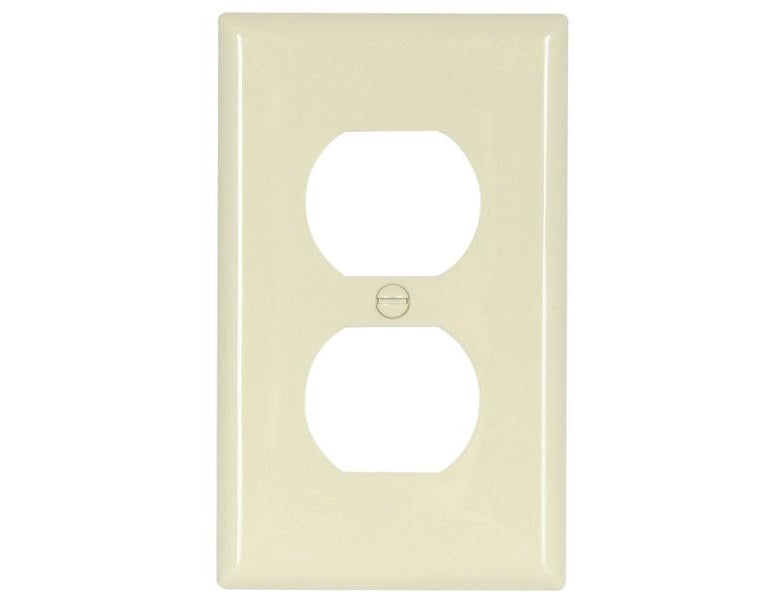 Cooper Wiring 5132LA 1 Gang Duplex Receptacle Wallplate, Light Almond