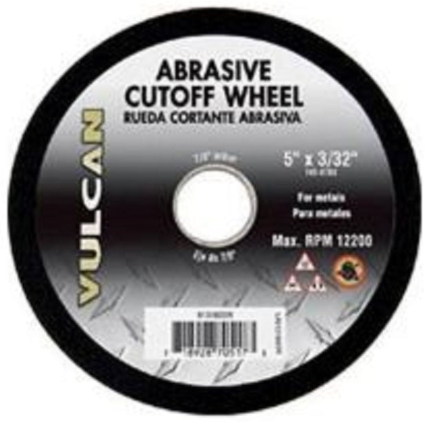 Vulcan 913160OR Abrasive Cut-Off Wheel, Aluminum Oxide, 5" Dia