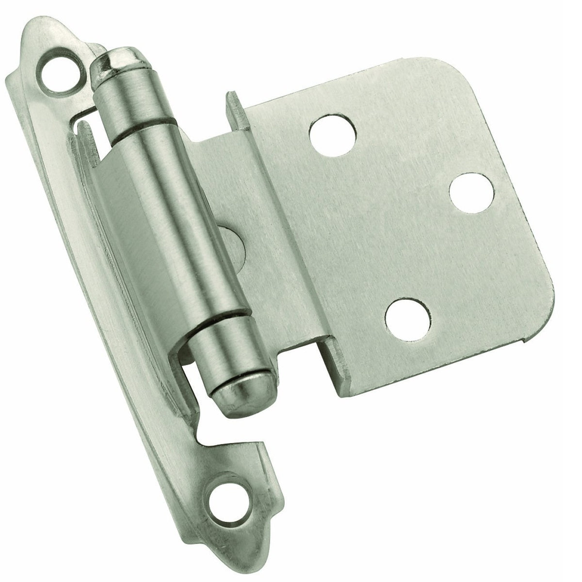 Amerock 1887611 Self Closing Cabinet Hinge, Nickel, Steel, 2-3/8"