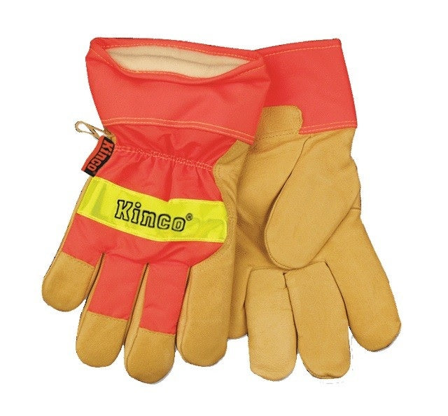 Kinco 1938-XL Safety Cuff Lined Pigskin Leather Work Gloves